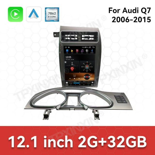 TPXINXIN 12.1 inch Car Radio Multimedia Player with Wireless For Audi Q7 2006-2015 CarPlay Android Auto Autoradio Stereo GPS Navigation WiFi(LHD)