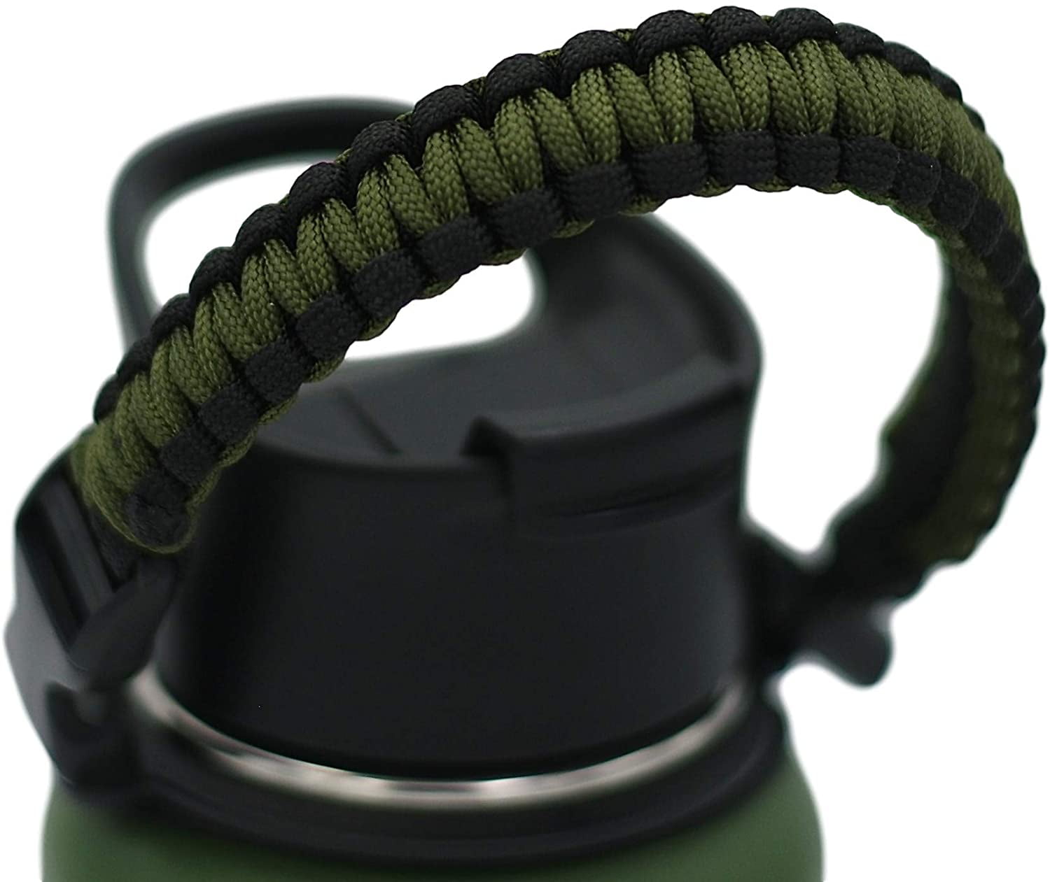 Hydro Flask Handle, Flaskars Paracord Carrier Survival Strap Cord with  Safety Ring and Carabiner for Hydro Flask Nalgen…