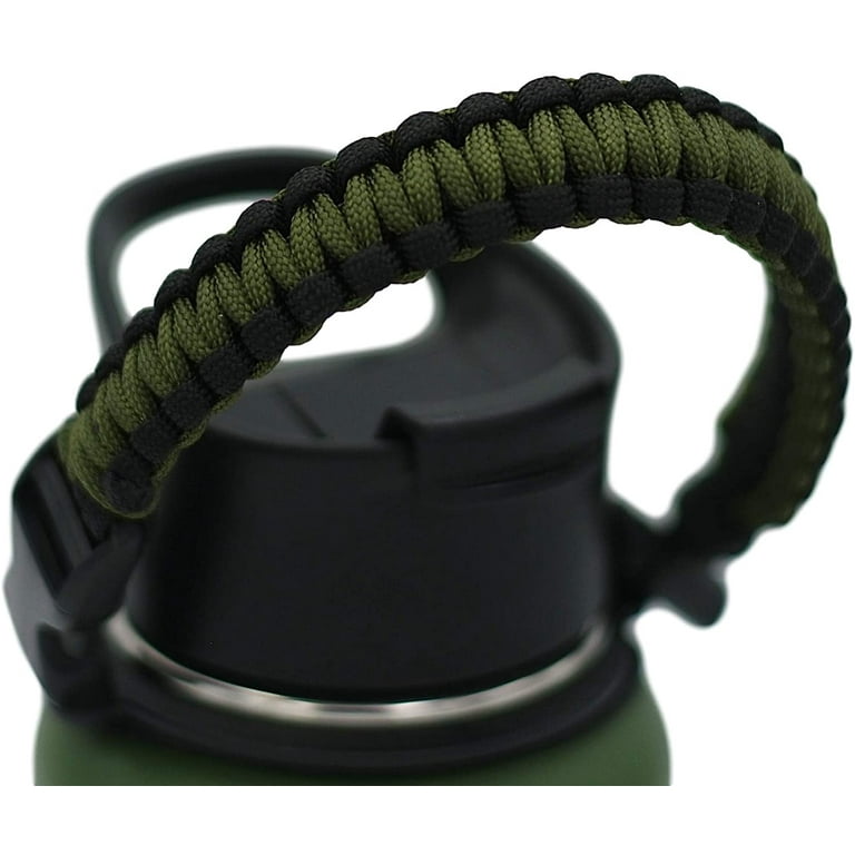 SendCord Paracord Handle for Hydro Flask Wide Mouth Water Bottles - Easy  Carrier with Survival-Strap, Safety Ring, and Carabiner - Fits Wide Mouth  Bottles 12 oz to 64 oz -MG 