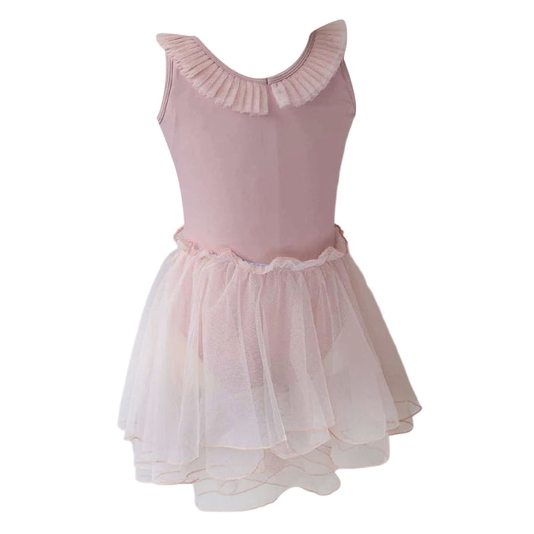 4-5 Years Newborn Ballet Dress Dance Sleeveless Sequin Ballerina Dancewear For Recital Birthday Party One-Piece Footed Romper Newborn Gift