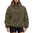 thumbnail image 5 of Women's Oversized Hooded Sweatshirt With Pet Pouch Front Pocket, Lined Pullover Hoodie For Small Dogs Cats And Daily Wear, 5 of 7