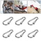 thumbnail image 5 of Spring Snap Hooks, Stainless Steel 6pcs Quick Connect Key Chain Link Buckle For Hiking, 5 of 8