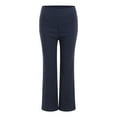 thumbnail image 4 of MIXUE Linen Pants Women Solid Color Jeans Stylish Slim Fit Wide Leg Trousers Womens Pants Outwear,Blue,M, 4 of 9