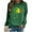 Green#06, variant on Yteetum Crewneck Sweatshirts for Women Oversize Hopes Loved Floral Graphic Print Shirt Pullover Hoodless Sweatshirt Top Womens Round Neck Loose Raglan Sleeve Long Sleeve Sweatshirt Fall Clothes