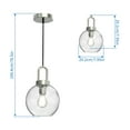 thumbnail image 6 of Better Homes & Gardens 78” Adjustable Corded Nickel Pendant Ceiling Light, Metal Base Glass Shade CA, 6 of 11