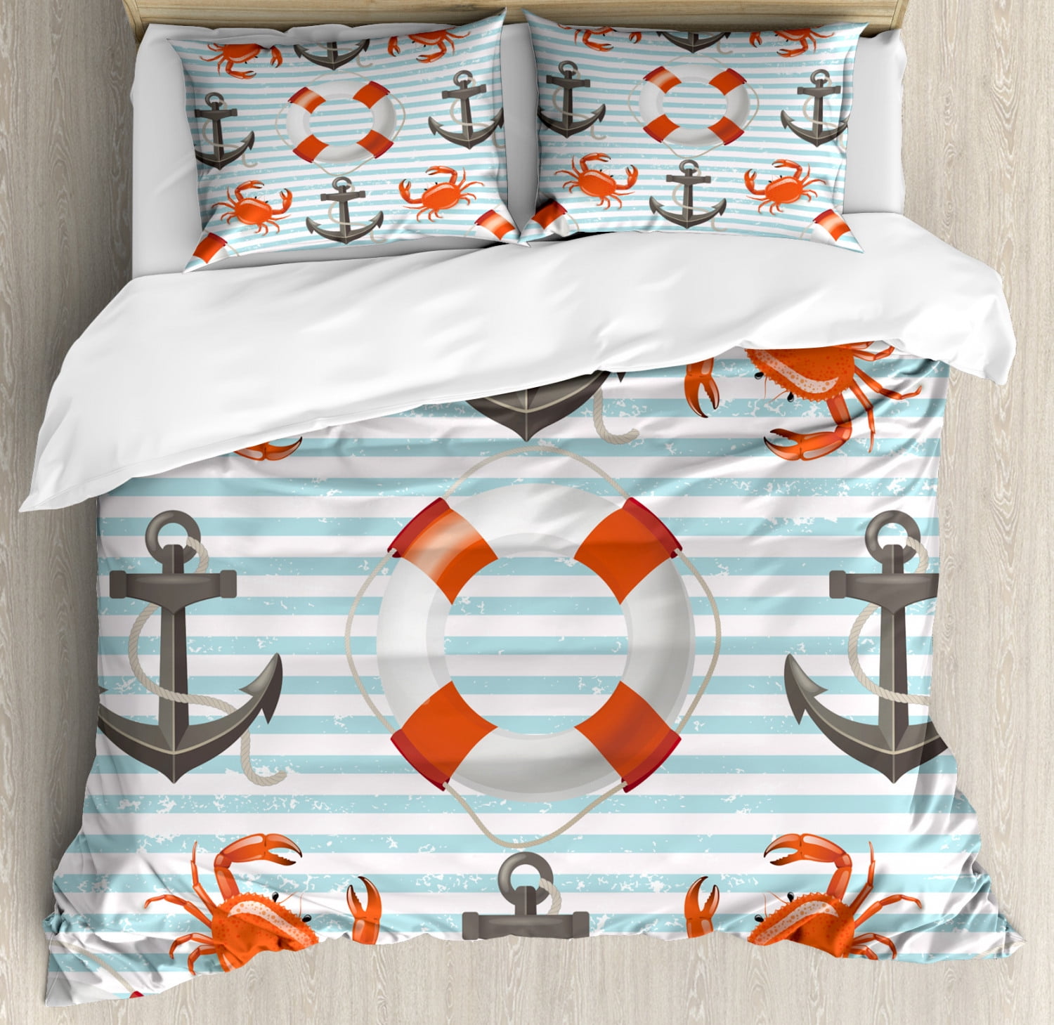 Nautical Bedding Nautical Coastal Decor Gift Idea Anchor Nautical Pillowcase 