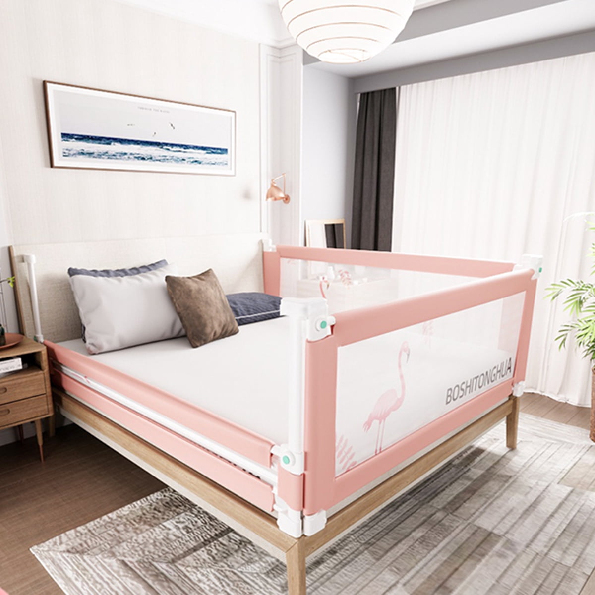 bed with baby bed built in