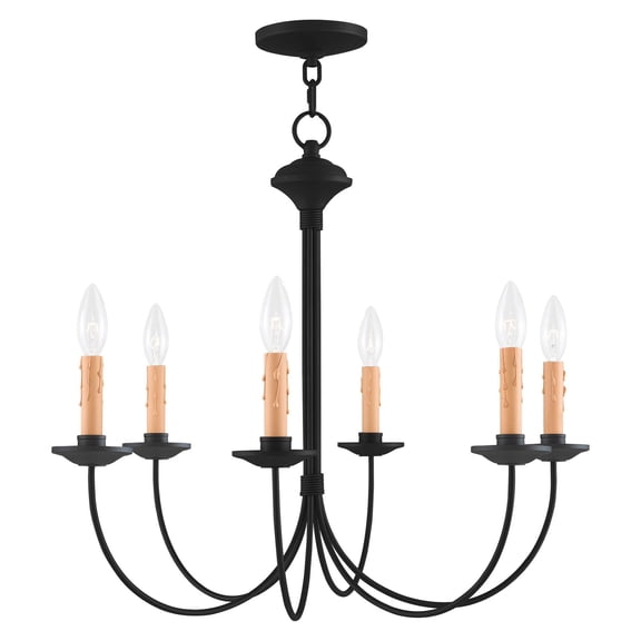 Livex Lighting Heritage Chandelier in Black