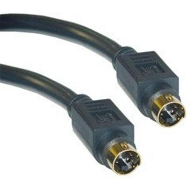 CableWholesale 10S2-01106G S-Video Cable MiniDin4 Connecteur Plaqué Or Mâle 6 Pieds
