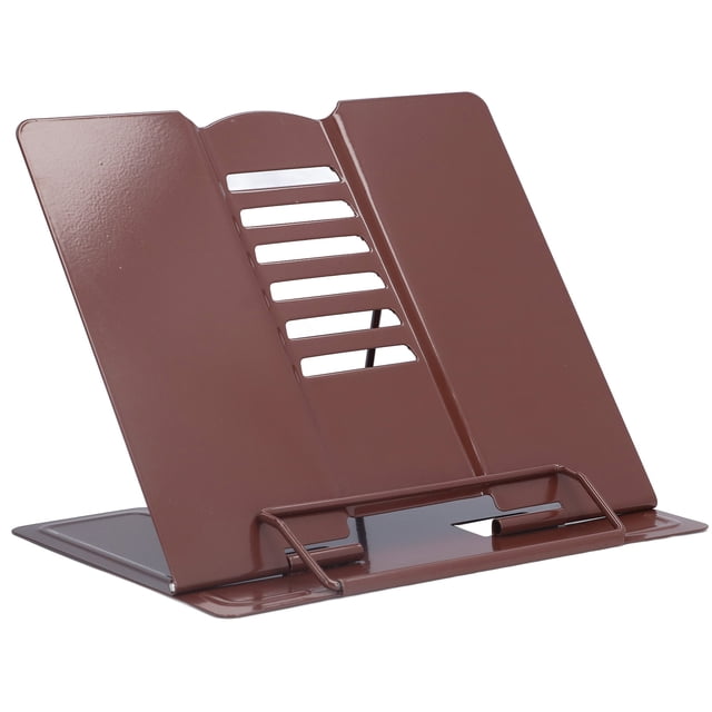 Soporte para libros, ángulo de altura ajustable de Metal, diseño ergonómico, soporte portátil plegable para libros para el hogar, oficina, escuela y café