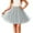 Gray, variant on Girls Tutu Skirt With Elastic Waistband Layered Dance Skirt For Kids Party Performance And Play Pleated Skirts One Size