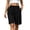 Black, variant on TEAJOPSUU Women's Casual Bermuda Shorts Elastic Waist Wide Leg Knee Length Summer Pleated Shorts with Pockets for Everyday Outwear Burgundy