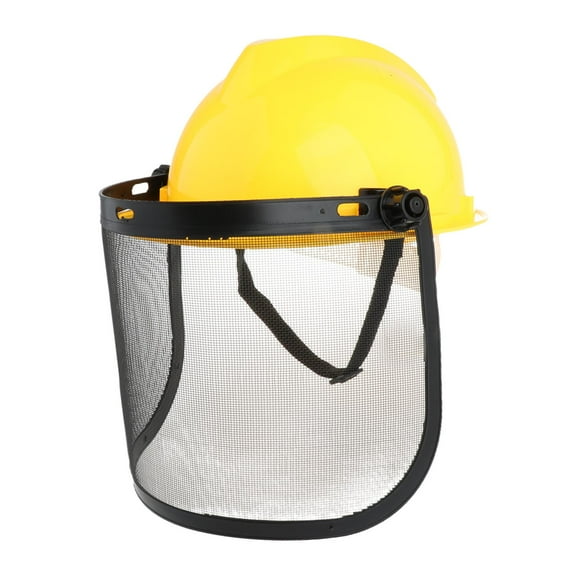 Colaxi Trimmer Hard Hat Face Mesh Protective Visor Yellow for Landscaping Generic Lightweight Full Face Protection Face Guard