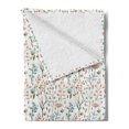 thumbnail image 2 of Botanical Soft Flannel Fleece Blanket, Soft Toned Meadow Blooms and Herbs Composition Season Flourish Yard, Cozy Plush for Indoor and Outdoor Use, 50" x 60", Seafoam Coral Pale Brown, by Ambesonne, 2 of 5