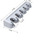 thumbnail image 5 of Soporte para escobas de pared con 5 ranuras y 6 ganchos multifunción, 5 of 5