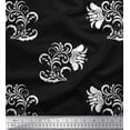 thumbnail image 1 of Soimoi Cotton Jersey Fabric Leaves & Floral Artistic Print Sewing Fabric Yard 58 Inch Wide, 1 of 3
