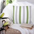 thumbnail image 3 of Green Grey Stripe 20x20 Pillow Covers Set of 2, Modern Farmhouse Vertical Striped Throw Pillow Covers Decorative Couch Cushion Case, Microfiber Square Pillowcases for Bedroom Car Living Room, 3 of 7