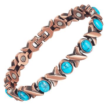 Wollet Magnetic Copper Bracelets for Women，Turquoise Bracelet for Women