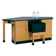 thumbnail image 1 of Diversified Woodcrafts 2936K Forward Vision I Workstation with Door-Drawer Cabinet and End Sink, 1 of 2