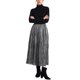 thumbnail image 2 of Falda metálica brillante de mujer INSPIRE CHIC, falda midi acampanada con brillo para fiestas, cintura alta y plisada, 2 of 5