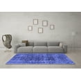 thumbnail image 3 of Ahgly Company Indoor Round Oriental Blue Industrial Area Rugs, 8' Round, 3 of 4
