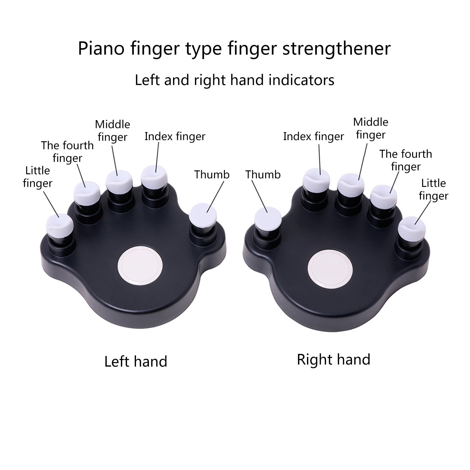 FEAMOS 2Pcs Piano Finger Exerciser Comfortable Hand Grip Power Trainer Finger Pressing Correction Tool for Guitar Piano