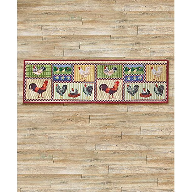54 Amp Quot Country Farmhouse Barn Rooster Kitchen Aisle Nonskid Tapestry Floor Runner Accent Rug Walmart Com Walmart Com