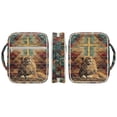 thumbnail image 3 of Xixirimido Bible Cover Case for Women Men, Large Bible Bag Bible Study Supplies Accessories Quilted Bible Carrying Cases with Handle Christian Gift, Cross Lion Geometric Pattern, 3 of 7