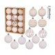 thumbnail image 3 of Christmas Decorations 12 Piece Flocked Christmas Balls Christmas Decoration SetMultiple Styles Of Christmas Tree Decorations Can Also Be Used For Other Party, 3 of 6
