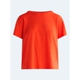 thumbnail image 5 of Free Assembly Women's and Women's Plus Cotton Cropped Boxy Tee with Short Sleeves, Sizes XS-4X, 5 of 5