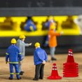 thumbnail image 4 of Miangastore 12pcs Traffic Roadblocks Simulation Sand Table Props DIY Road Cone Signs, 4 of 9