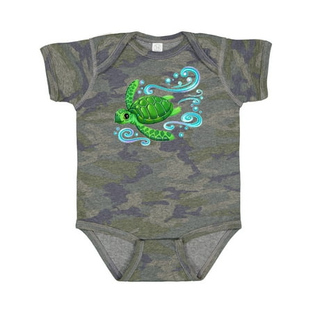 

Inktastic Sea Turtle Swimming Gift Baby Boy or Baby Girl Bodysuit