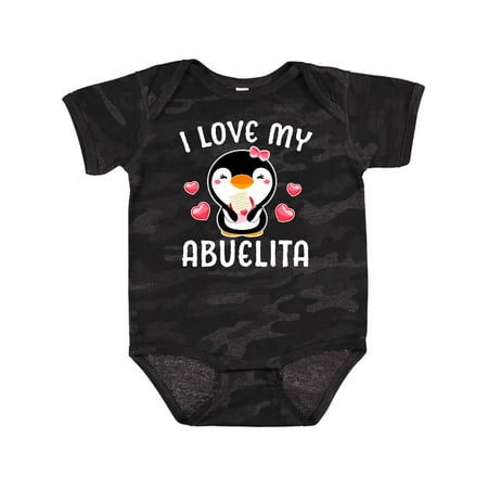 

Inktastic I Love My Abuelita with Cute Penguin and Hearts Gift Baby Girl Bodysuit