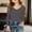 F-93Dark Gray, variant on ZHOGXU Big Kids Girls T Shirt Long Sleeve V Neck Ribbed Solid Color Breathable Slim Fit Top For Casual Daily Wear,Beige,9-10 Years