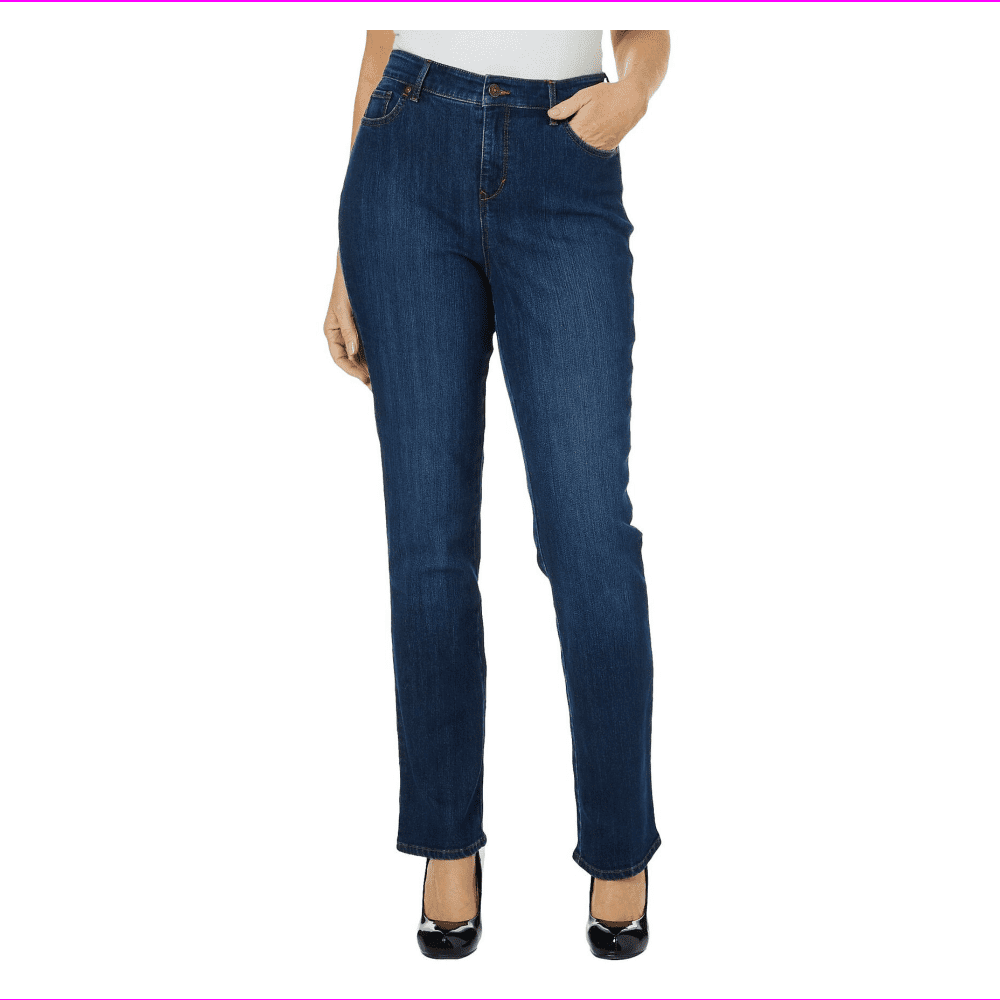 Gloria Vanderbilt Ladies Mid rise Rail Straight Jeans 6/Vail Wash ...
