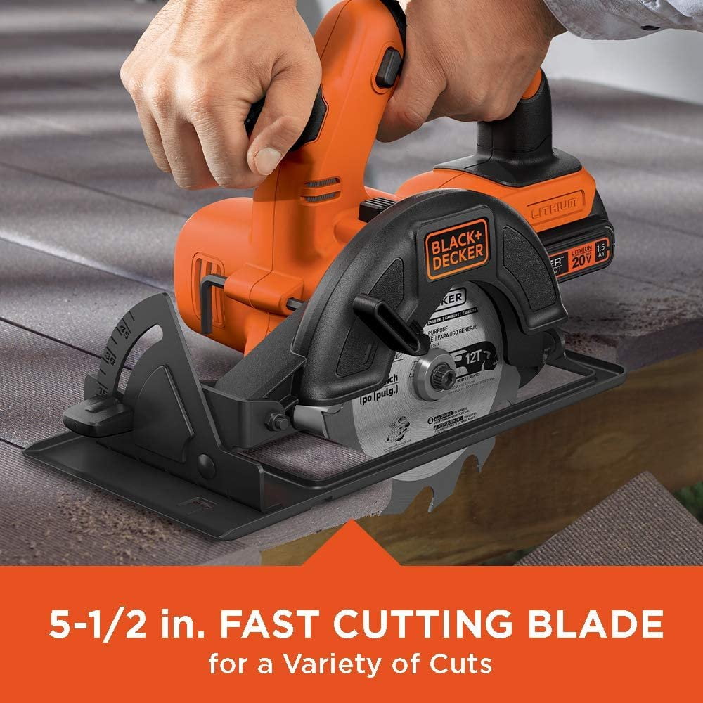BLACK DECKER Brandclub BLACK DECKER 20V MAX 5 1 2 Inch Cordless Circular Saw BDCCS20C