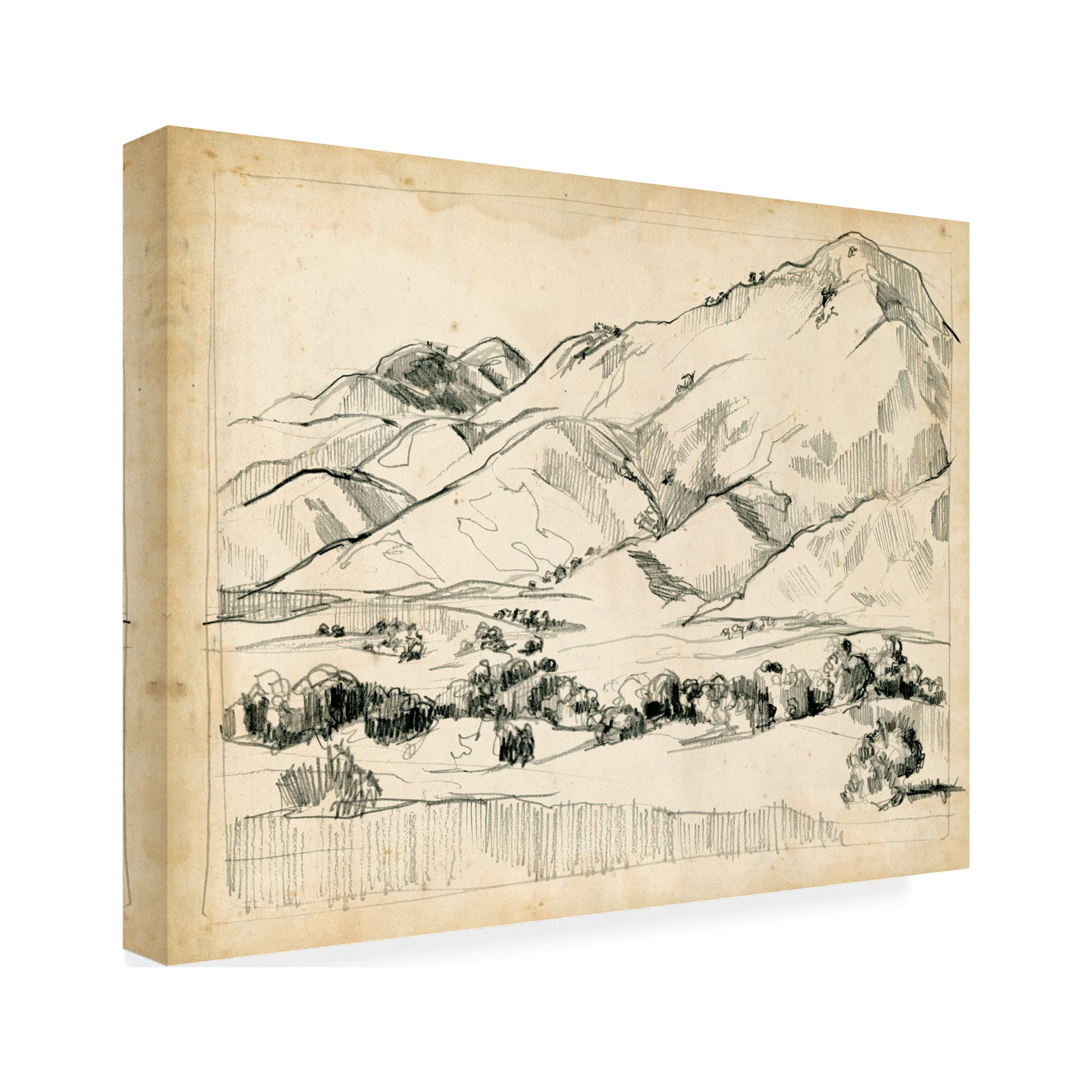 Jennifer Paxton Parker 'Mountain Sketch I' Canvas Art