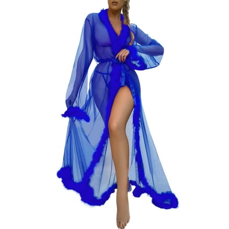 Women Sports Bra High Support Warmers Bras for Women Women Fashion Sexy Robe Long Lingerie Nightgown Bathrobe Sleepwear Feather Bridal Robe Lace Lingerie
