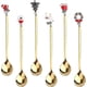 thumbnail image 1 of Christmas Coffee Spoon Set - 6 Stainless Steel Spoons with Holiday Ornaments for Parties, 1 of 5