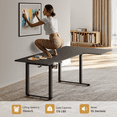 thumbnail image 3 of 63x43 Inches L Shaped Standing Desk,  Electric L Stand Up Desk with 4 Legs, Adjustable Height from 28-46 Inches for Home and Office, Black, 3 of 6