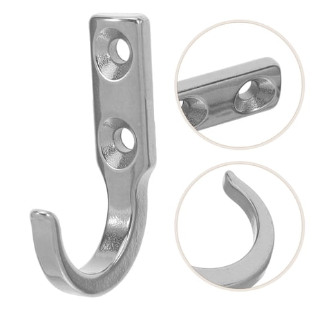 BESTYASH 2Pcs Marine Stainless Steel Heavy Duty Wall Hooks for Garage Warehouse and Tool Organization BESTYASH 2Pcs Marine Stainless Steel Heavy Duty Wall Hooks for Garage Warehouse and Tool Organization