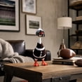 thumbnail image 4 of 7 Inch Desk Goose Outfit Football Helmet With Face Guard And Brown Crochet Jersey For Mini Porch Statue Tabletop Display, 4 of 9