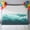 Green, variant on Grey Ombre Backdrop for Photoshoot, Photography Photo Studio Background Wall Backdrop, Summer Minimalist Ocean Waves Back Drop Banner Panel for Portraits Wedding Party Live Streaming Decor 10x8Ft