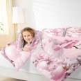 thumbnail image 4 of Manfei Cute Snowman Queen Comforter Set 3 Pieces for Girls Boys, Pink Gloves Scarf Bedding Sets, Merry Christmas Bedding Comforter Set, Breathable Home Decor, 4 of 8