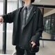 thumbnail image 3 of Chaqueta para Hombre Abrigos Fiesta Negro Blanco Hombre Trajes y Blazers Moda Lujo Diseñador Nuevo en Simple Botonadura Ropa Vintage, 3 of 4