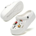 thumbnail image 3 of CERYTHRINA Womens Platform Clogs 2 in High Heels Mules Gardener Platform with Casual Clogs White 40, 3 of 9