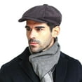 thumbnail image 4 of XINYUAN Gentlemen Men Flat Cap Gray herringbone Bakerboy Newsboy Hat Gatsby Z2O1 U4V1, 4 of 9