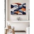 thumbnail image 6 of Navy Blue Burnt Orange Wall Art for Living Room,Canvas Picture Wall Decor for Bathroom Bedroom,Retro Geometric Abstract Painting Artwork for Office Kitchen Hallway Dining Room Home Decor 20"x24", 6 of 8
