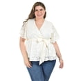 thumbnail image 1 of Blusa de encanje Roman Fashion /Tallas Extras, 5113 (Blanco) blanco 42, 1 of 7