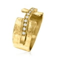 thumbnail image 2 of Ross-Simons 0.15 ct. t.w. Diamond Hammered Ring in 18kt Gold Over Sterling, Women's, Adult, 2 of 5